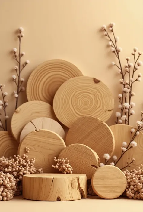 Realistic wooden circles