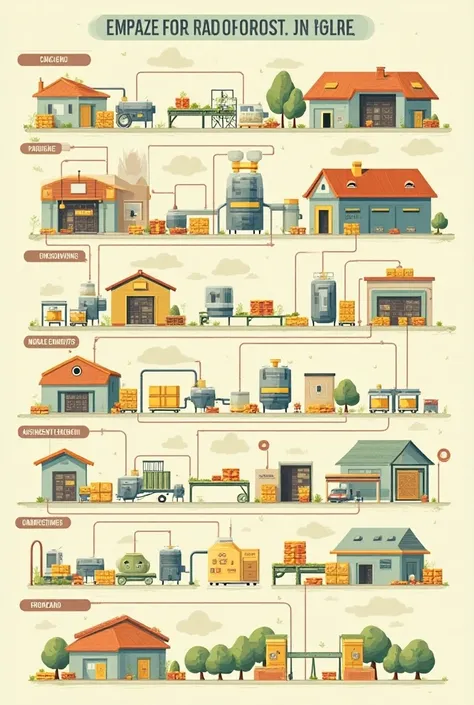  I need a sketch or plan of a Cherry Packing in Chile.  Indicating each stage as : Reception, Selection, packaging,  identification and labeling ,  storage and conservation , last dispatch . in Spanish 