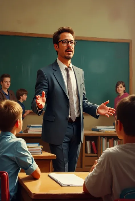 Robert Downey Jr as teacher 