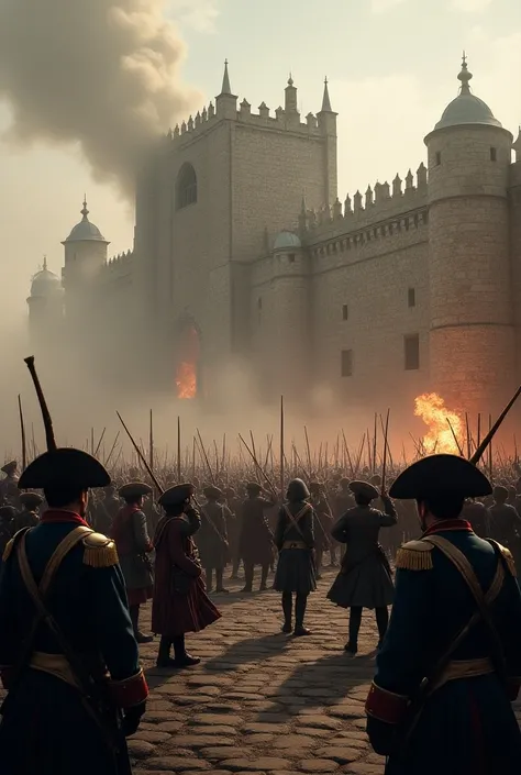 Recreate the fall of the Bastille in an extremely realistic way 