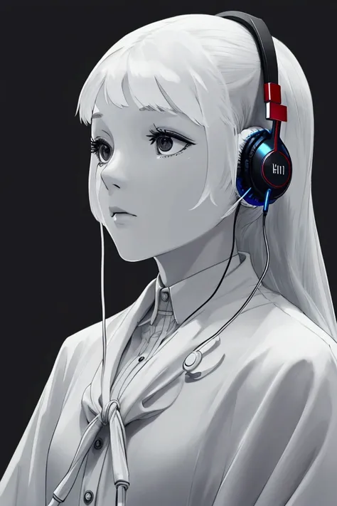 Ghost with earphones