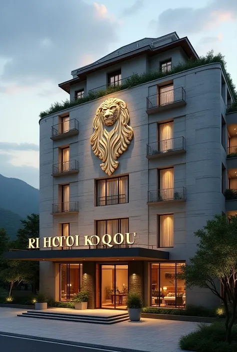 Hotel with lion symbol with written name Paju Isaque 