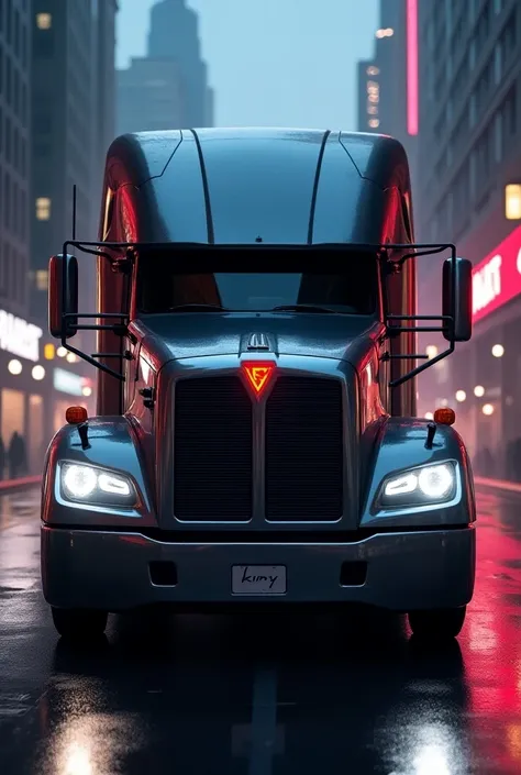 Peterbilt logo and TRUCKKINY name in a modern way 