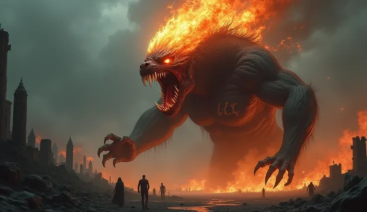  Apocalyptic images - beasts, dragons, the number 666 ) Fireheadless Beast
