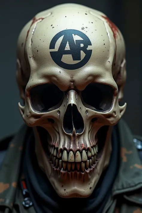 Generate a macabre military skull with the acronym together ( ATR - shooters) 