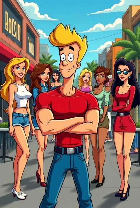 Johnny bravo Cartoon with girls 