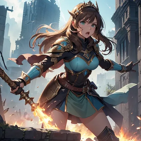 Masterpiece, HD, High Resolution, Best Quality, High Quality, High Details, Super Detailed. High fantasy genre, fantasy artwork. Epic fantasy battle art. Solo character alone. “Warcraft styled aesthetic”.
{{(A 14-years-old human girl mage:(appearance: fair...