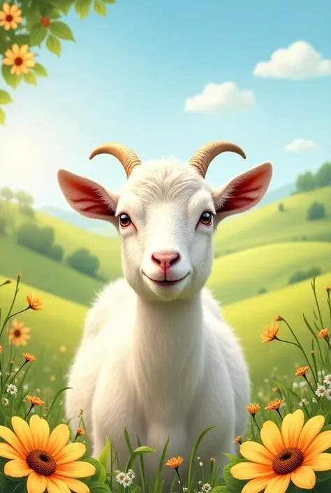 Promotional poster about goats milk and cheese