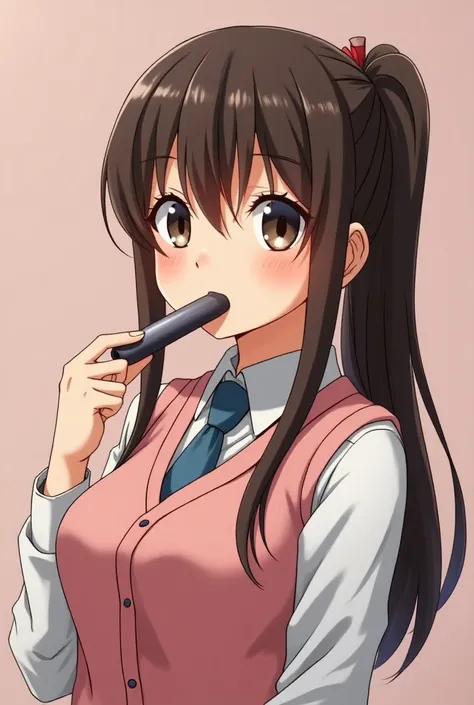 An anime-style girl with a penis in her mouth