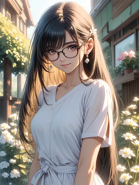 (( best quality)), ((masterpiece)), ( Details),  perfect face,((One woman)),Older Woman, adult woman,Woman in her 30s,(非常に Detailsな皮膚),beautiful胸,Pale skin,Pointed Chest,Small waist,Glasses,( fantasy art,Highest quality,Surreal Portraits,(8k), super real,最...