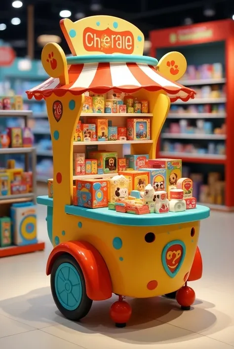 cart for the display and sale of toy stores