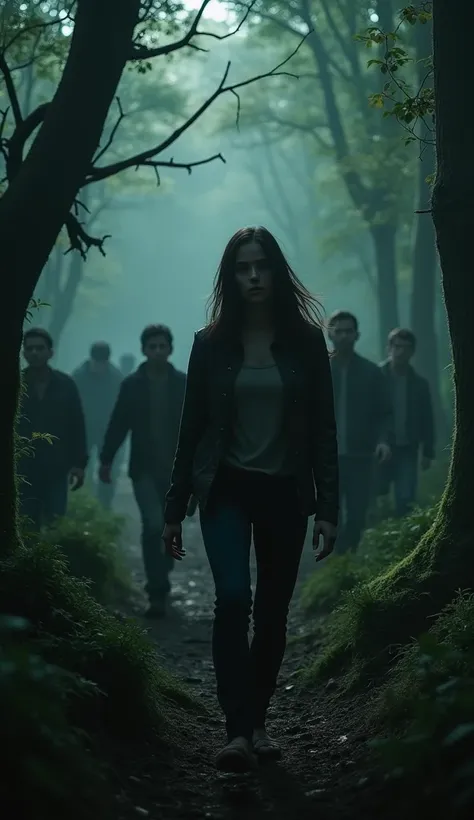 Clara guided the prisoners through the forest, your heart beating fast.