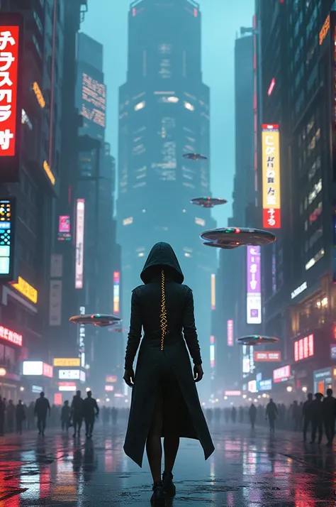 Make an image linked to the futuristic cyberpunk Blade Runner movie