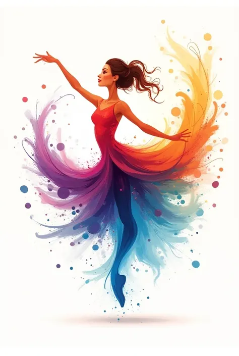  Create a logo that with my name  "Aurore Alandi"  that evokes dance , The painting , joy,  lightness artistic beauty.  I want it to be colorful , joyeux, aesthetic. Que la police décriture soit dansante, harmonious , fine et joyeuse,  well introduced in t...