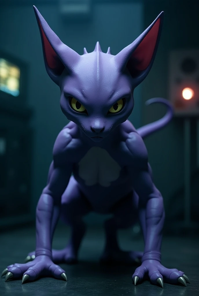 live action movie,realistic.Mewtwo.