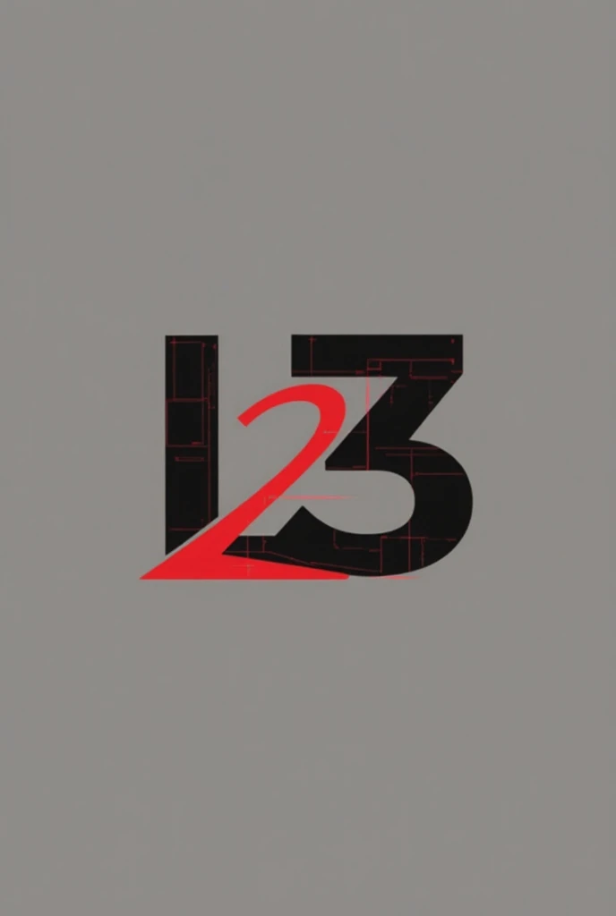 Create a L3TRA logo in black and red 