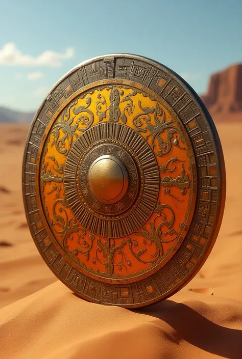  generates a shield that represents the sun, the desert and a place where the Chaskis Inkas ran, Villa Hermosa 




