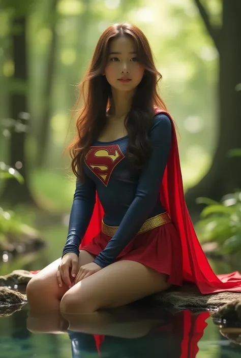  Japanese、cute 、   Supergirl  。 forest、Pool、(live-action)、Im having a happy time 、Brown Hair,  masterpiece、     Beautiful Girl with High Breasts    、fine 目、  Eyes Swollen  、A Shining Place、  best quality, 超   High Resolution   ,, Cinema Lighting,  so beaut...