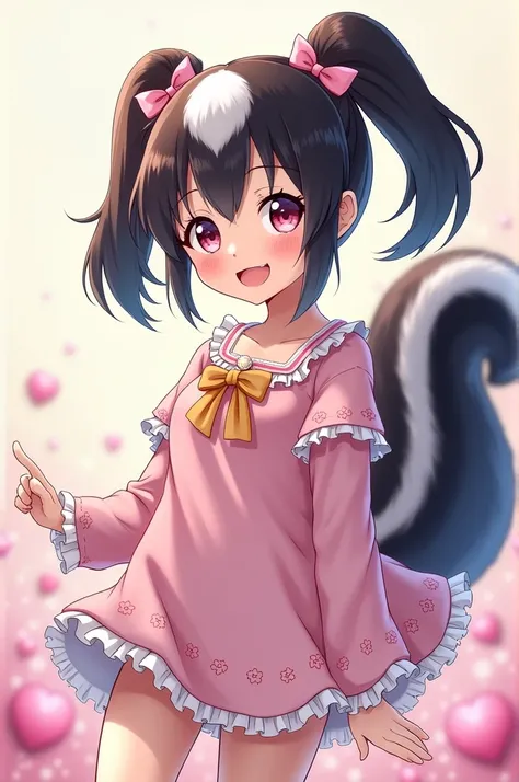 Skunk girl anime farting