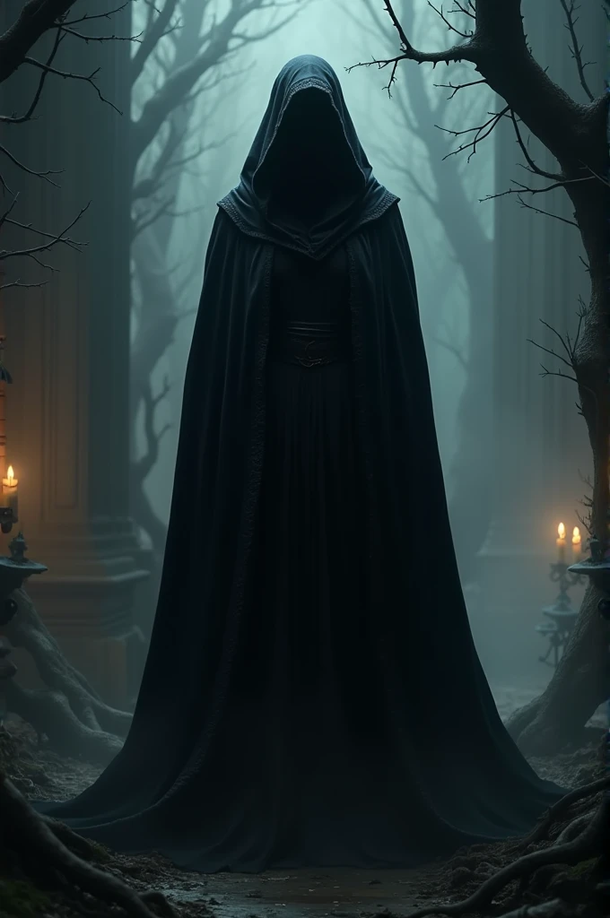 Witch with a black cape