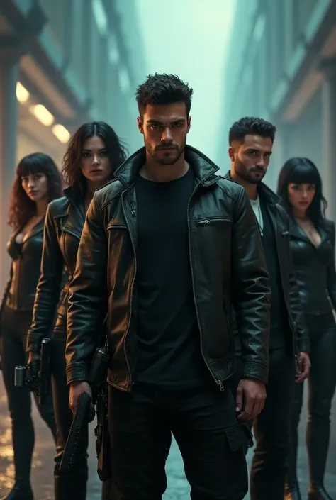  Group of 5 monster hunters 
THREE MEN AND TWO WOMEN.
Chrystian  ao centro, and the rest by your side .
*a man Líder caçador "Chrystian "  in a leather jacket , short slightly curly hair , blue eyes, physically strong, homem White.
*a woman, "Rayane"  almo...