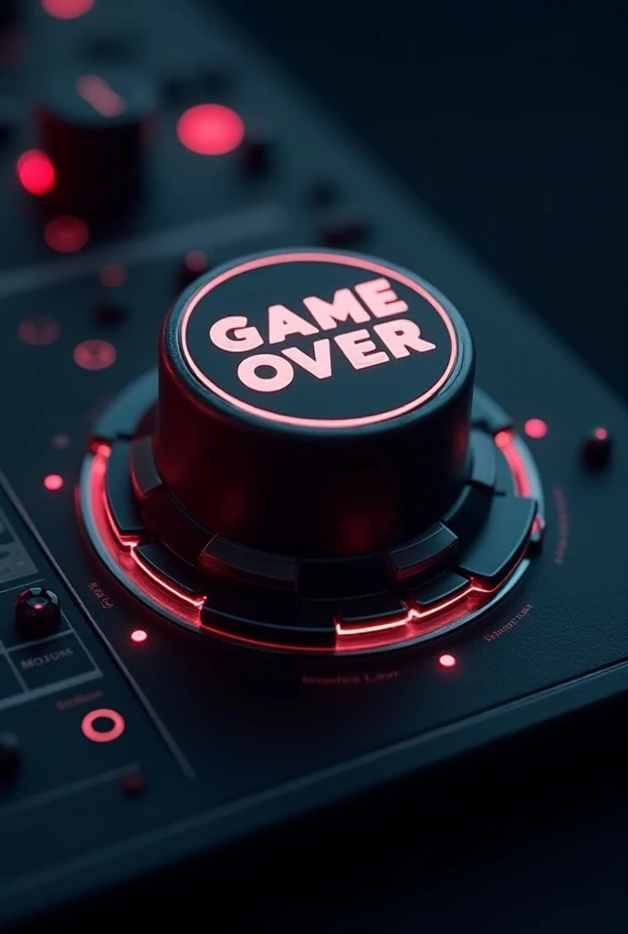 Create synthsizer knob with name  GAME OVER