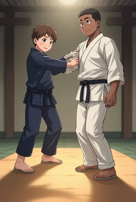 A member of the couple is responsible for defending the object that is on the ground next door, Preventing the opponent from taking it in judo to use anime 
