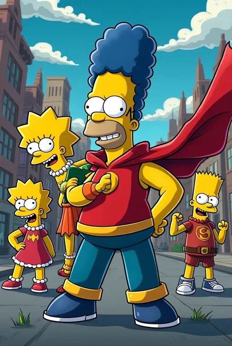 The Simpsons in Teen Titans in Action