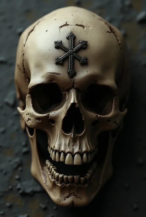 A skull from a skull with the paratrooper rescuer symbol 

