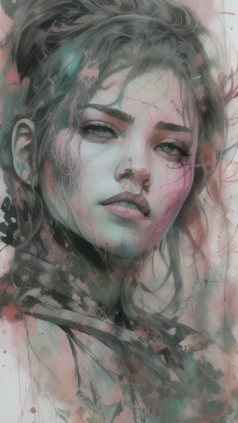 strong warrior princess, centered, key visual, intricate, highly detailed, breathtaking beauty, precise lineart, vibrant, comprehensive cinematic, Carne Griffiths, Conrad Roset, (the most beautiful portrait in the world:1.5), postapocalypse, swpunk, analog...