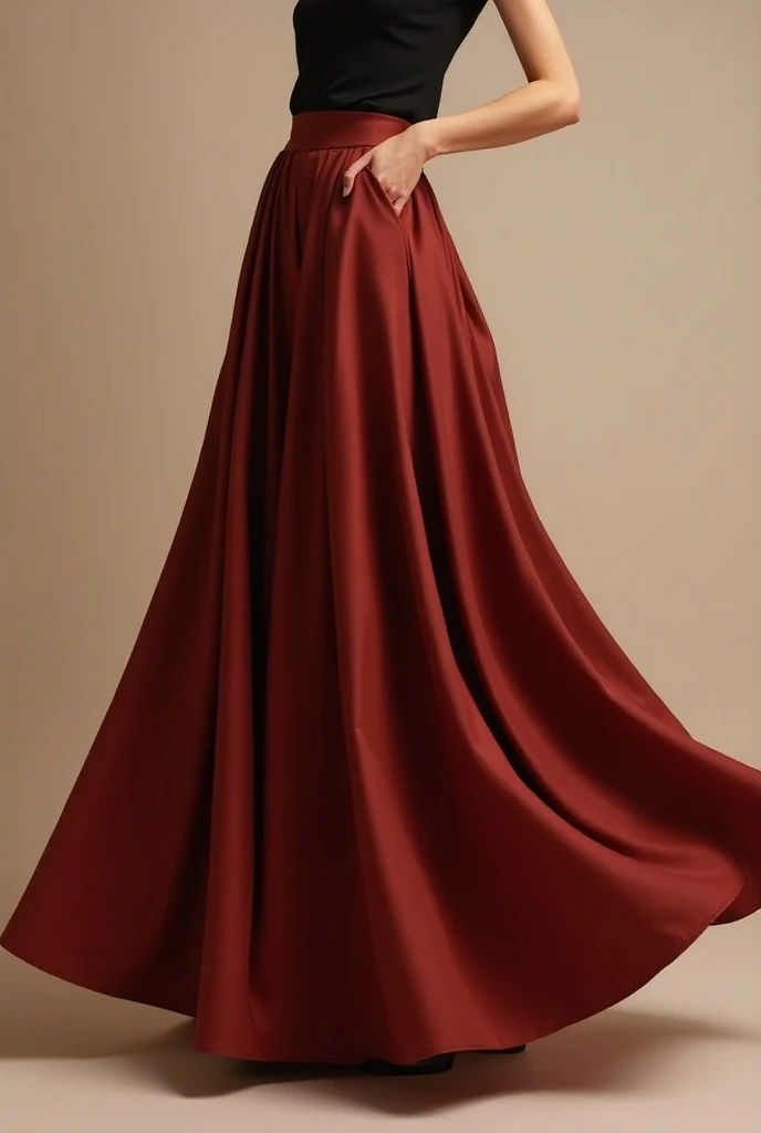  Rosewood plump long skirt , without opening 