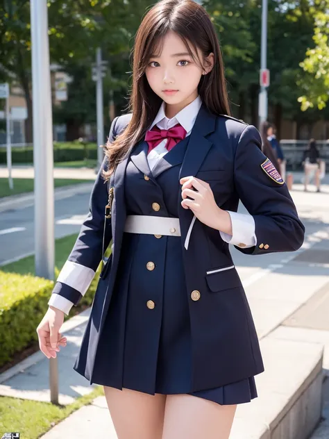 highest resolution  , 4k, masterpiece, high school girl,uniform, 18 years old, woman&#39;photograph,  (( beautiful posture))、big...