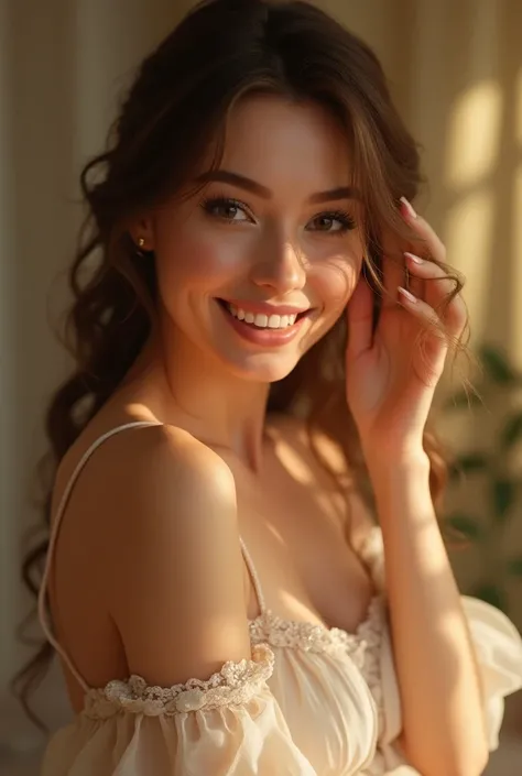 beautiful woman smiling