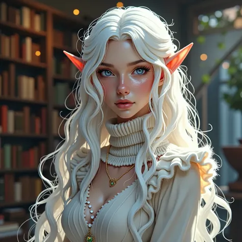  We need to create the aura of a beautiful and gorgeous elf from Lineage 2
An elf looks like a very young girl, moral ,  refined and airy girl .
 We create utter madness on my head .
 We twist the volume and curls even with Dyson ,  You should get very vol...