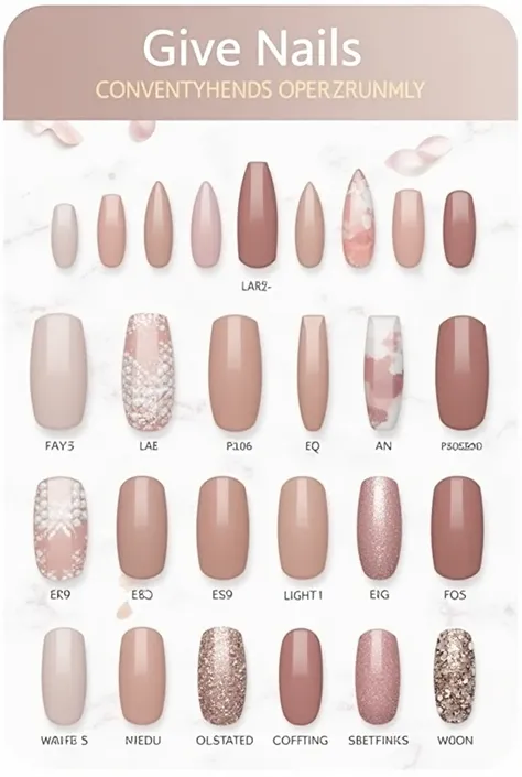  Make a nail catalog with the company name of: Give nails 
