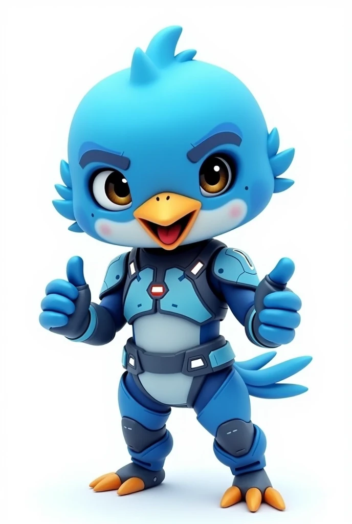 a cartoon character of a blue bird, app design, cyber suit, based on childs drawing, dd, transparent background, cryptocurrency, advanced digital chibi art, an eagle, plush mascot, sparky, humanoid form, artist interpretation, computer drawing, test screen...