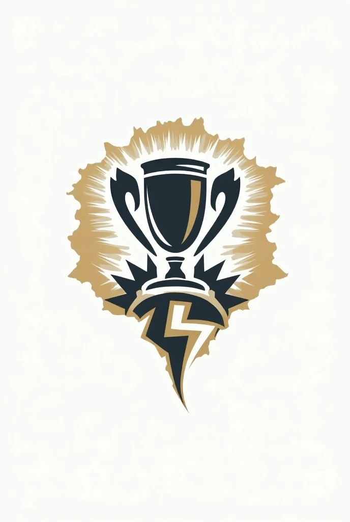  A logo of a soccer championship cup similar to that of the Libertadores.  With a map in drawing format and a thunderbolt . and the title (Libertadores de Bairros ).