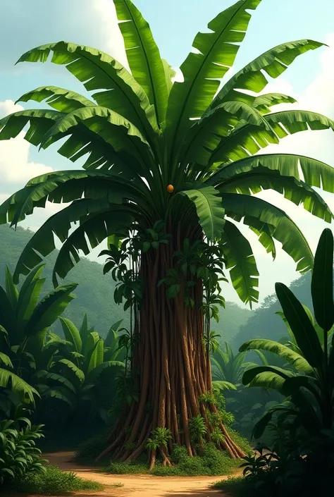 When does a banana tree grow green