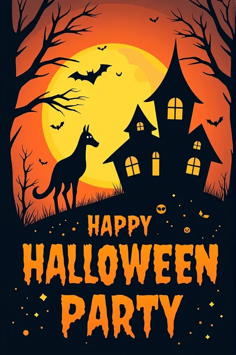 Create Halloween party poster image 
