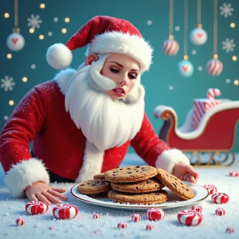 "Santa’s Favorite Protein Bar"
Concept: A playful take on Santa. Create a whimsical image of Santa’s hand reaching for the Peppermint Mocha bar from a plate. Maybe the traditional milk and cookies are off to the side, untouched, emphasizing that Santa now ...