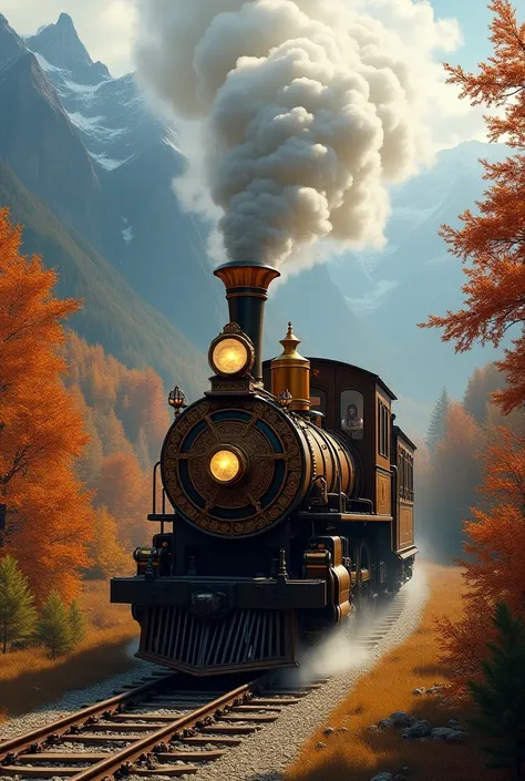 Magic train in autumn 