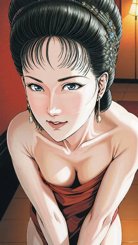 (best quality), (very aesthetic), (ultra-detailed), (best illustration),(a mature female),(perfect face),suikoden,mrs. lin,(((ns...