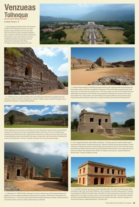 Make a brochure of historic sites in Venezuela with its Brief historical description with images