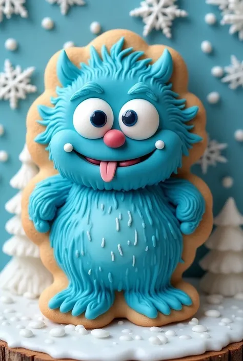 Hawollen cookie decoration based on the blue cookie-eating moustro to sell
