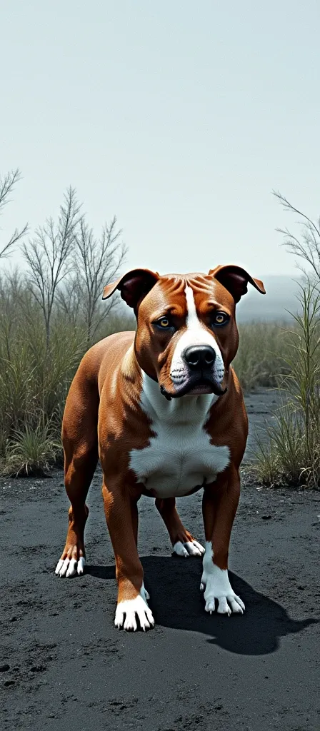 Pitbull brown and white 