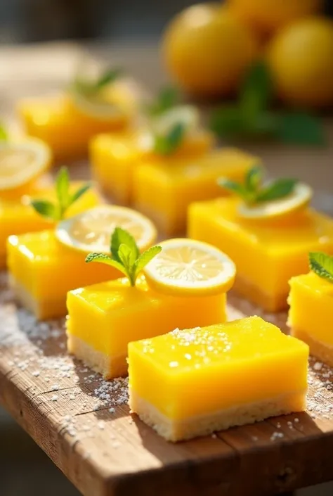 Sale of lemon desserts and bites
