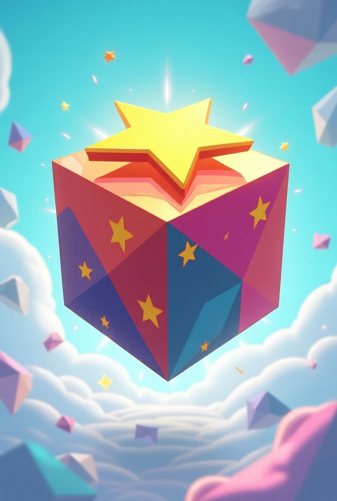 A profile picture of Geometry dash with the cube of 900 stars 