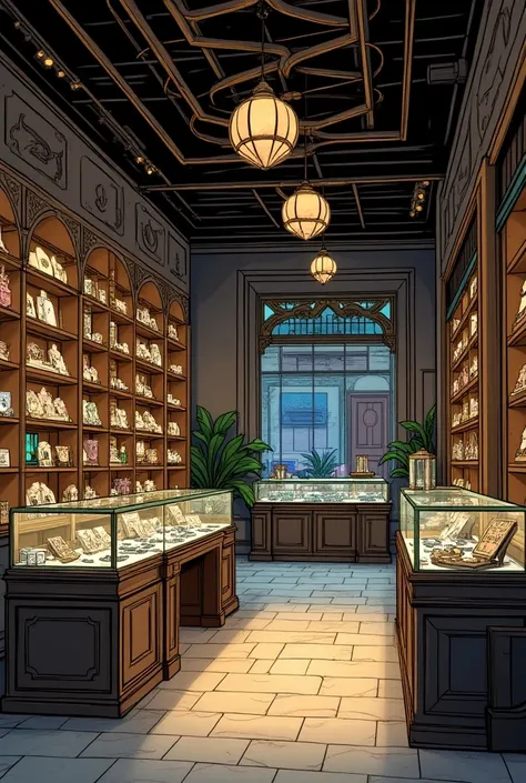 Make me a fund for a store that sells jewelry to use in a comic book

