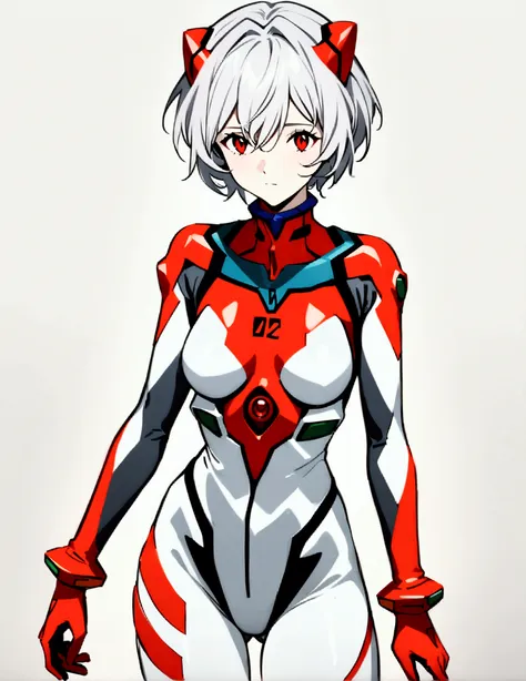 unit create an original neo genesis evangelion character ,  this character is a light woman  , silver hair and short skin  ,  an...