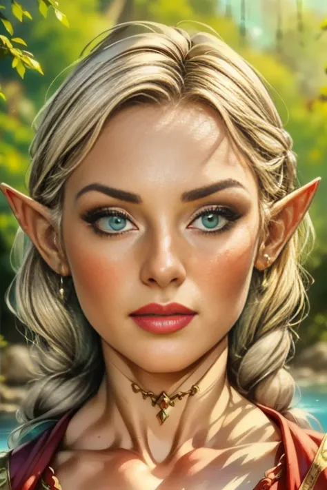 beautiful detailed eyes, beautiful detailed lips, extremely detailed eyes and face, long eyelashes, 1 girl, young female elf, bl...